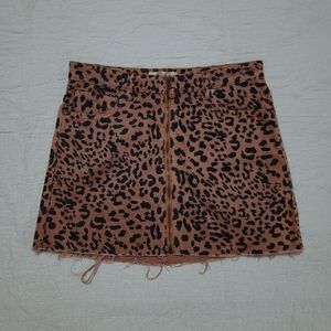Free People Leopard Skirt